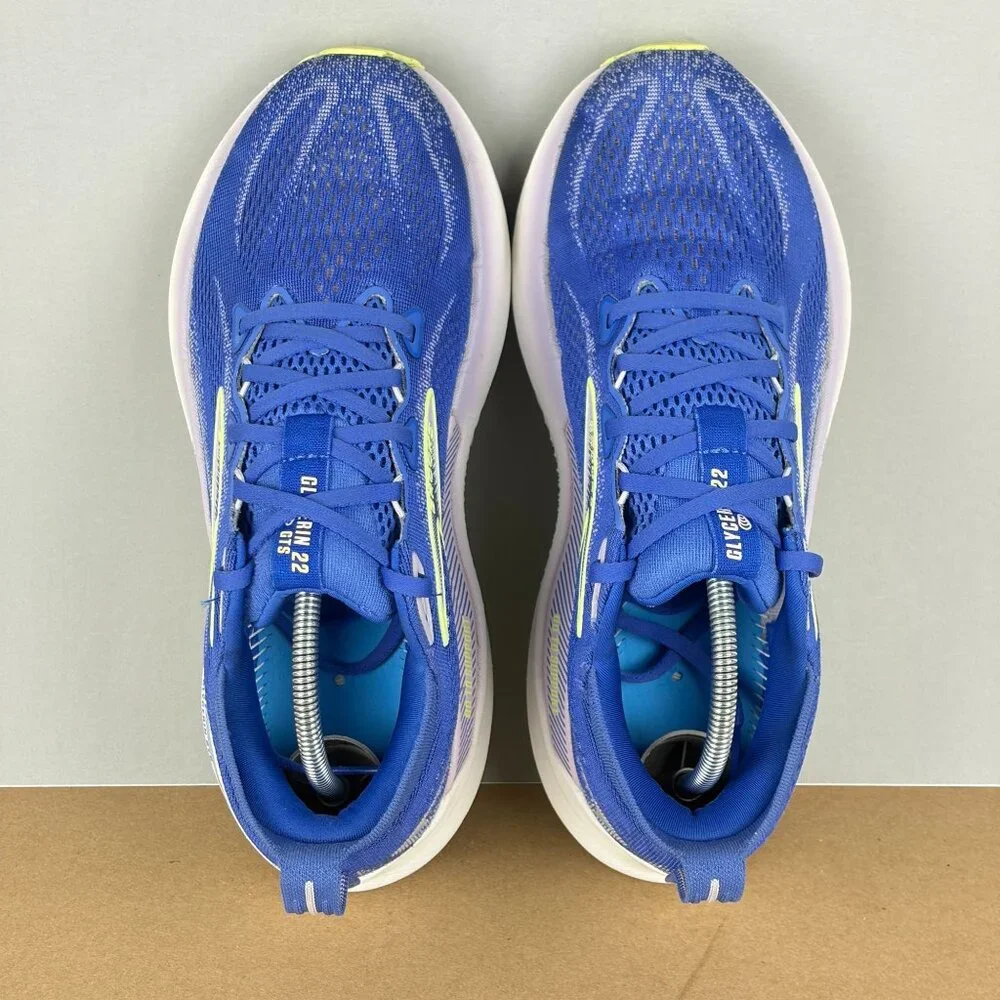 Brooks Glycerin GTS 22 Athletic Running Shoes Womens 8.5 Blue White Low Top - Picture 9 of 10